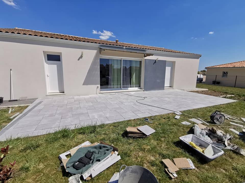 pose de carrelage extérieur
